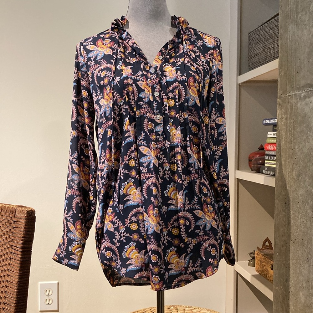 Loft Floral Blouse/Tunic- Size XS